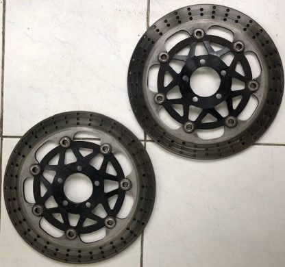 Set discuri frana fata 320mm Kawasaki ZXR750 ZX-9R ZX-7R ZX-12R VN1500 VN1600 ZZR1100 ZZR1200 Suzuki VZ1600 M1600 - imagine 3