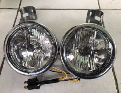 Far Dublu cromat Streetfighter Tourer Chopper  cu suport - imagine 2