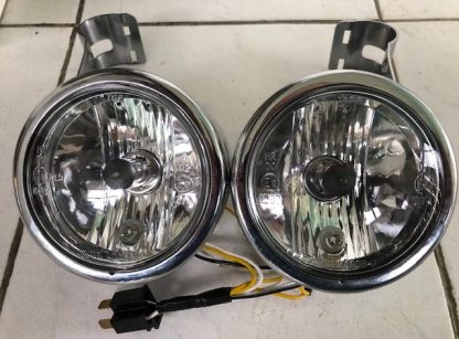 Far Dublu cromat Streetfighter Tourer Chopper  cu suport - imagine 3