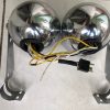 Far Dublu cromat Streetfighter Tourer Chopper  cu suport - imagine 4