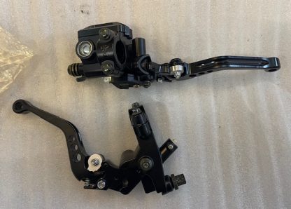 Set manete frana ( pompa hidraulica) ambreiaj (cu cablu) pentru ghidon 22mm Moto/ATV - imagine 2