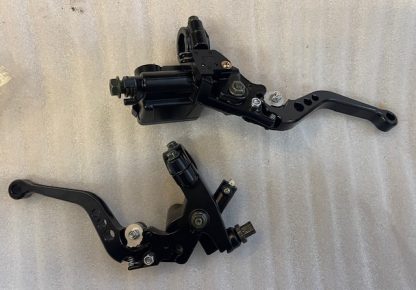 Set manete frana ( pompa hidraulica) ambreiaj (cu cablu) pentru ghidon 22mm Moto/ATV - imagine 3