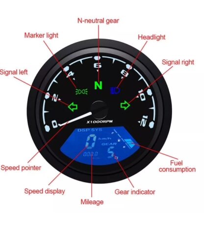 Ceas vitezometru turometru LCD universal Moto ATV - imagine 4